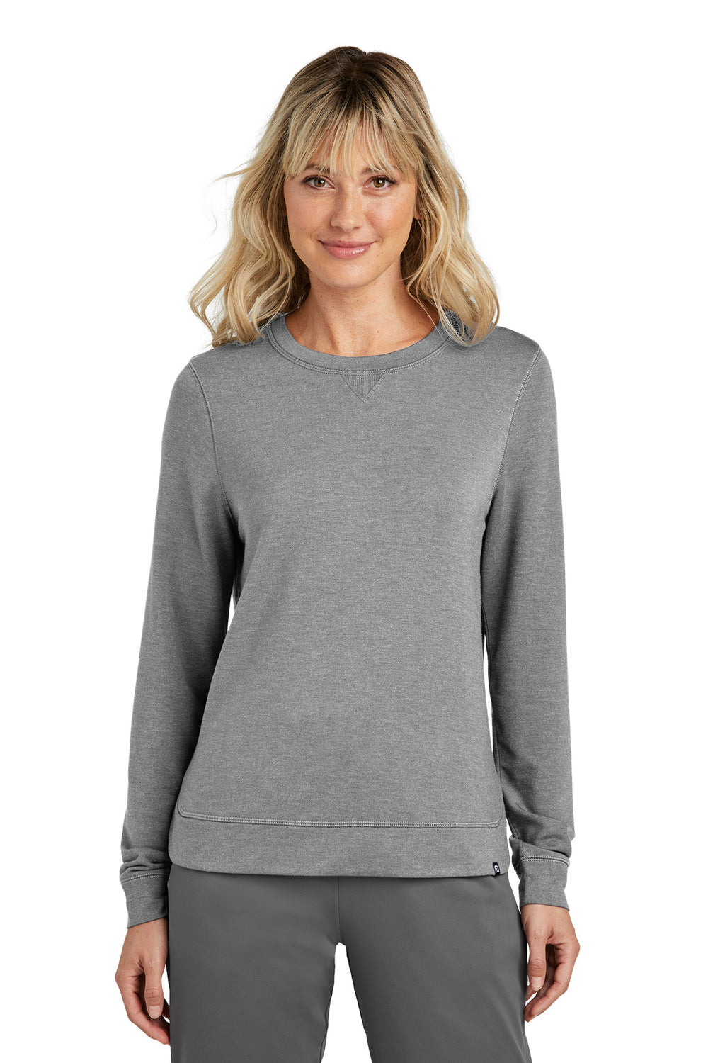 TravisMathew Women's Long Weekend Crew - Light Grey Heather - S