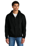 Jerzees Rugged™ Unisex Full-Zip Hooded Sweatshirt - Black Ink - S